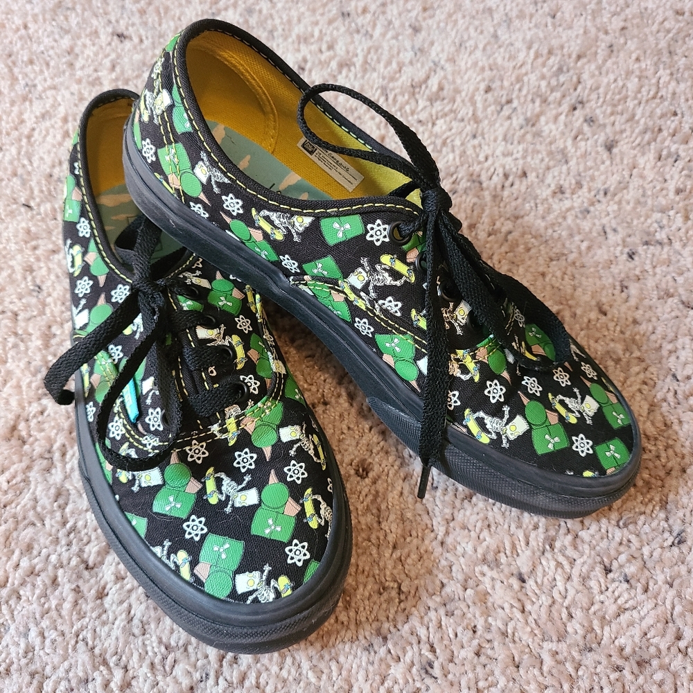Vans Bart Simpson skate shoes size 5 boys